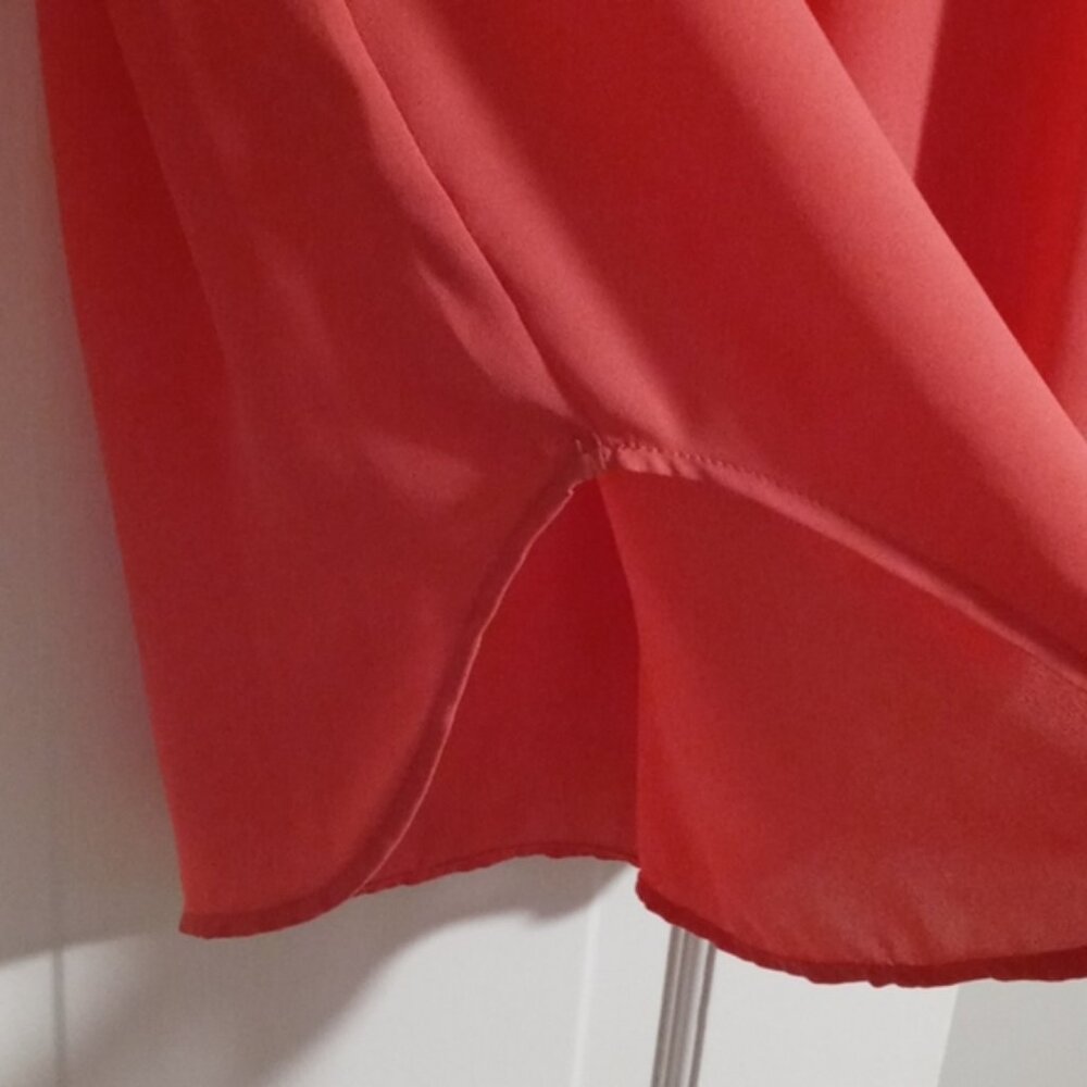 Loft - Coral Tuxedo Style Tunic Top - image 8